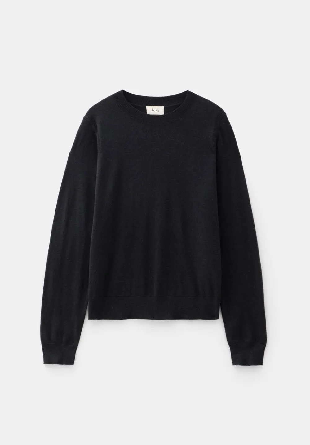 hush Jumpers & Cardigans|Fine Knit Wool Blend Jumper Black