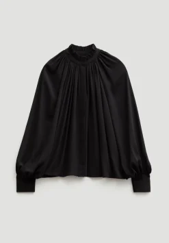 hush Shirts & Blouses|Fleur Floaty Chiffon Blouse Black