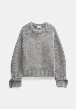 hush Jumpers & Cardigans|Francis Tie and Buckle Detail Jumper Grey Marl