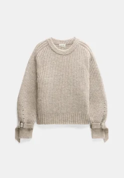 hush Jumpers & Cardigans|Francis Tie and Buckle Detail Jumper Light Beige