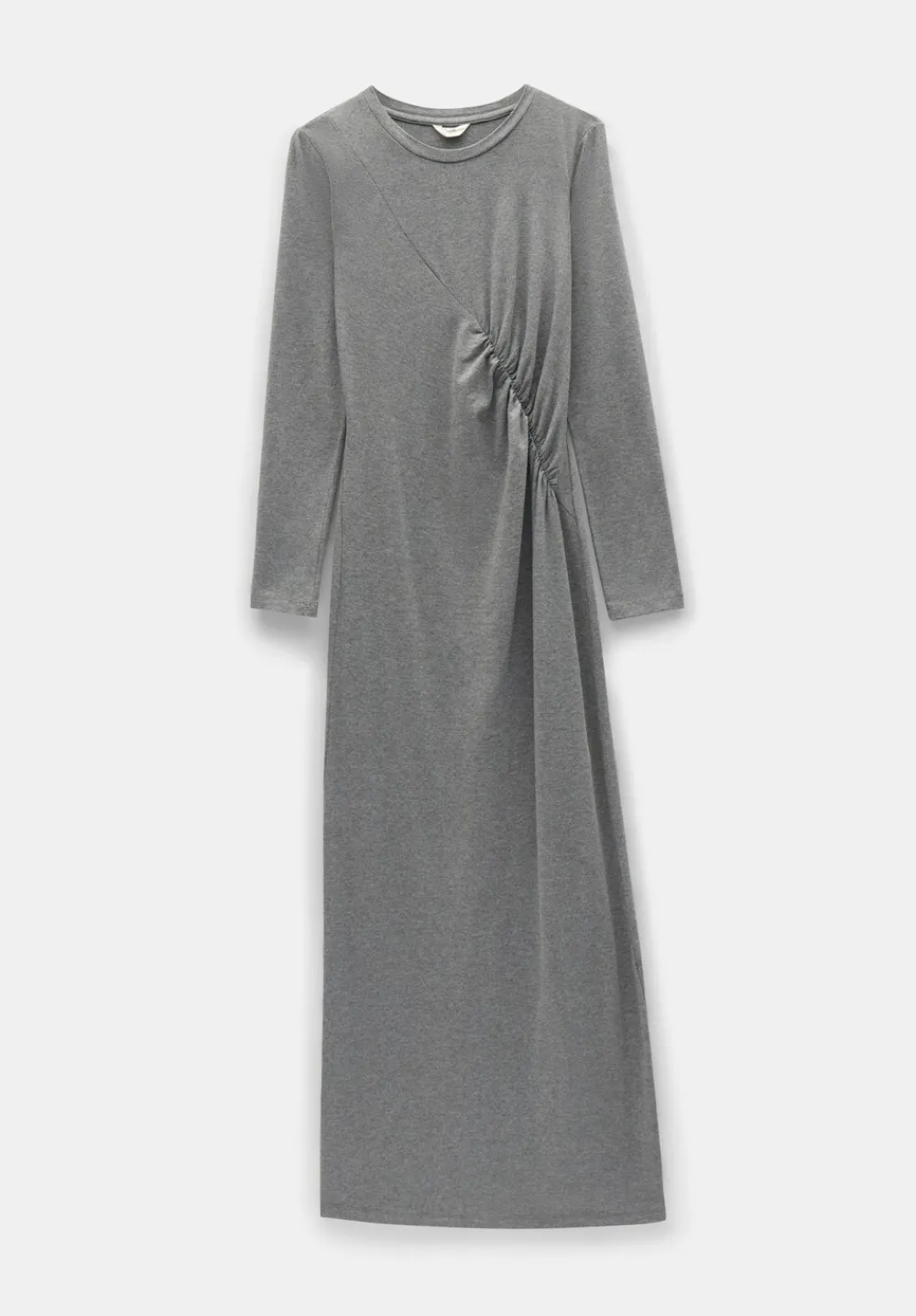 hush Dresses|Frankie Gather Maxi Dress Charcoal Marl