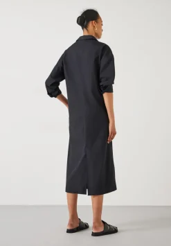 hush Dresses|Freddie Maxi Shirt Dress Black