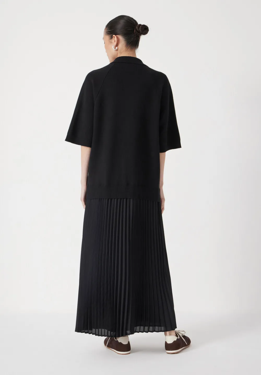 hush Dresses|Gabriela Polo Knit Dress Black