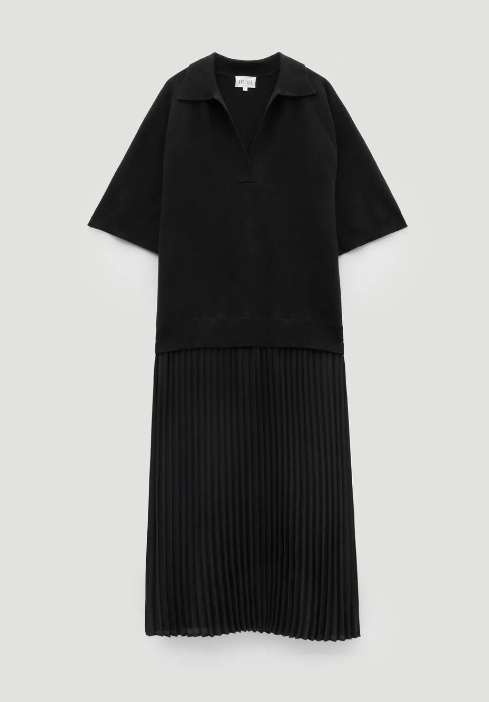 hush Dresses|Gabriela Polo Knit Dress Black