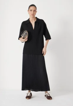 hush Dresses|Gabriela Polo Knit Dress Black