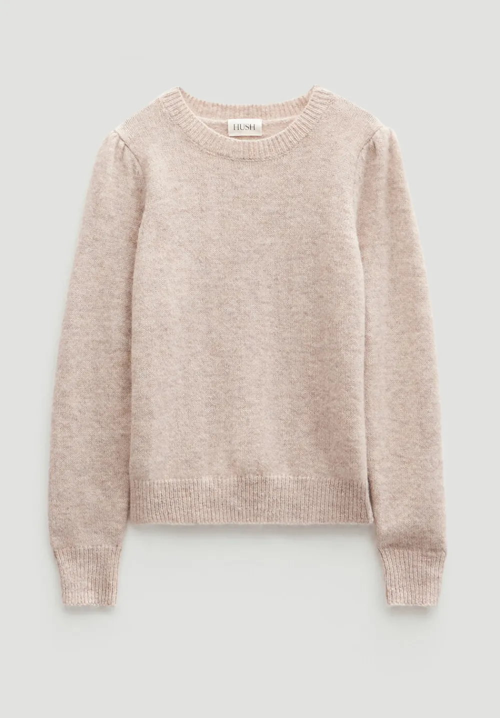 hush Jumpers & Cardigans|Gathered Shoulder Wool Blend Jumper Off White