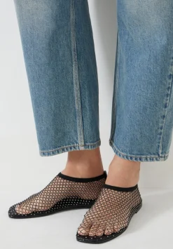 hush Flats|Gem Mesh Flats Black