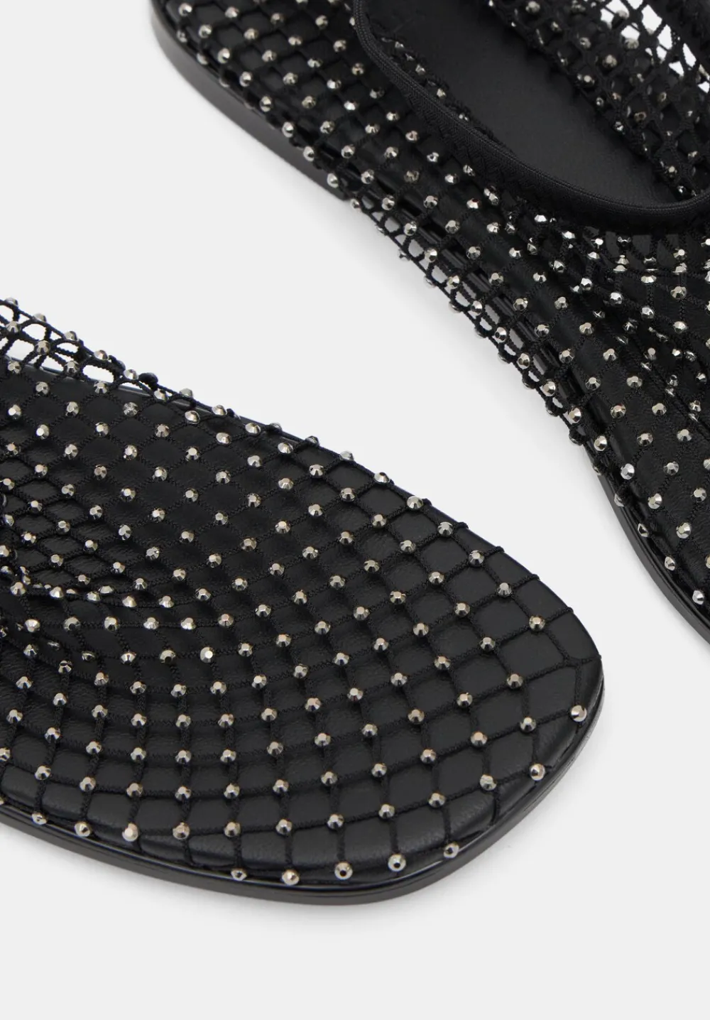 hush Flats|Gem Mesh Flats Black