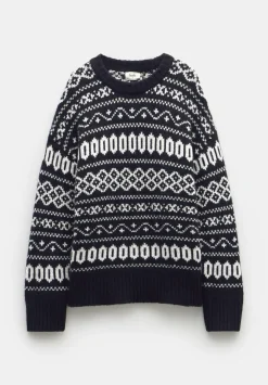 hush Jumpers & Cardigans|Georgie Fairisle Jumper Black & Ivory