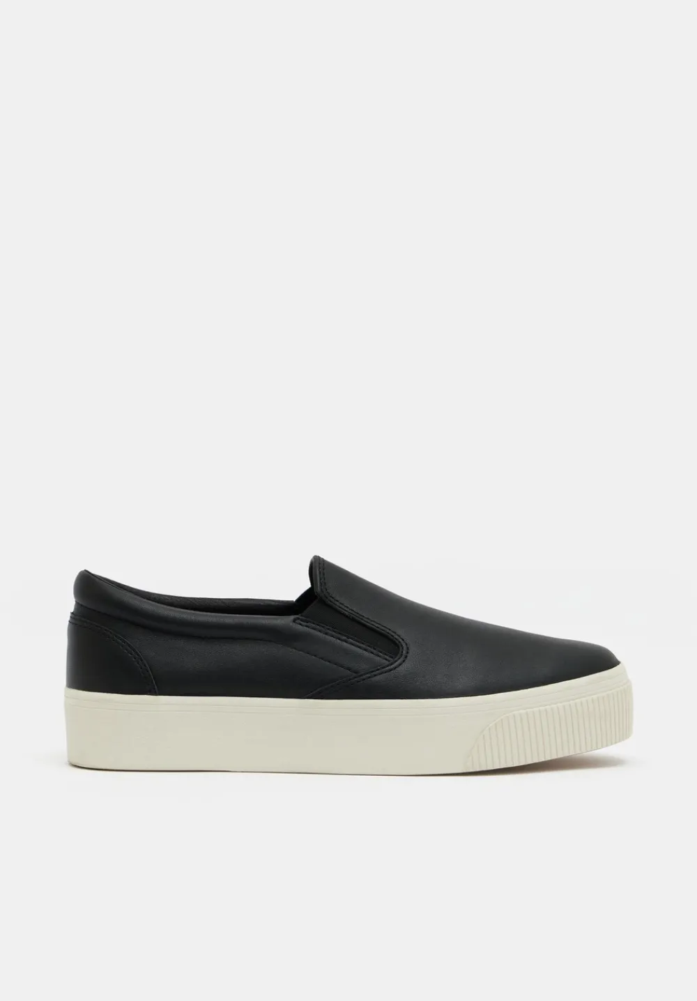 hush Trainers|Flats|Gili Flatform Leather Trainers Black