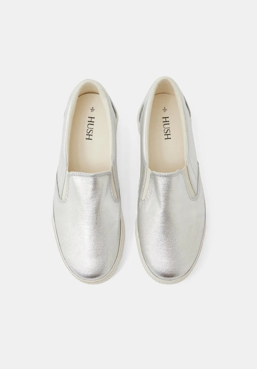 hush Trainers|Flats|Gili Slip On Trainers Silver