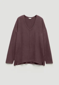 hush Tops & T-Shirts|Pyjamas & Nightwear|Gillian Supersoft V Neck Top Chocolate Melange