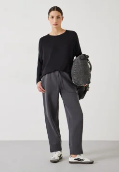 hush Tops & T-Shirts|Gillian Wide Jersey Top Black