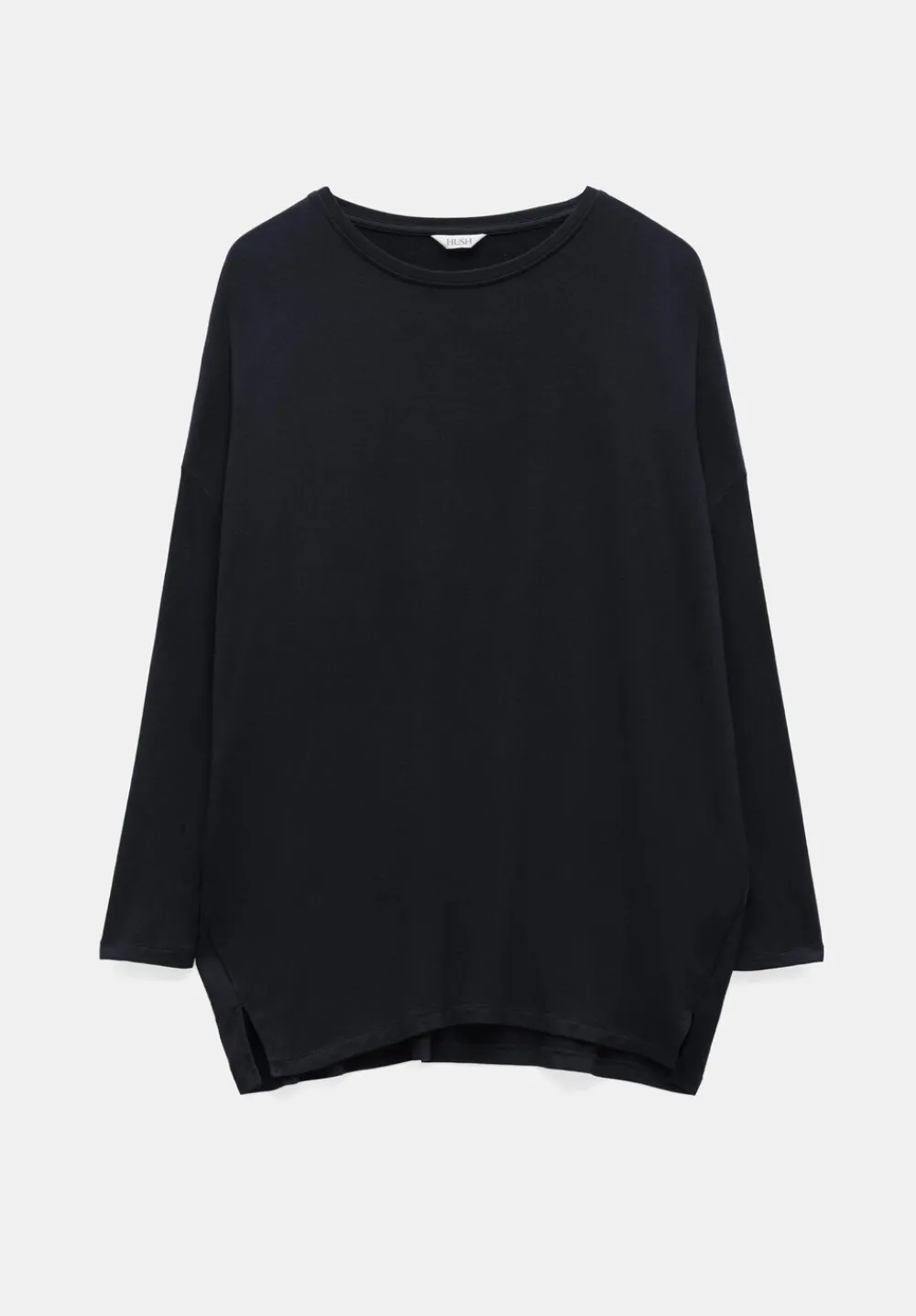 hush Tops & T-Shirts|Gillian Wide Jersey Top Black