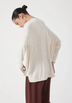 hush Tops & T-Shirts|Gillian Wide Jersey Top OATMEAL MARL