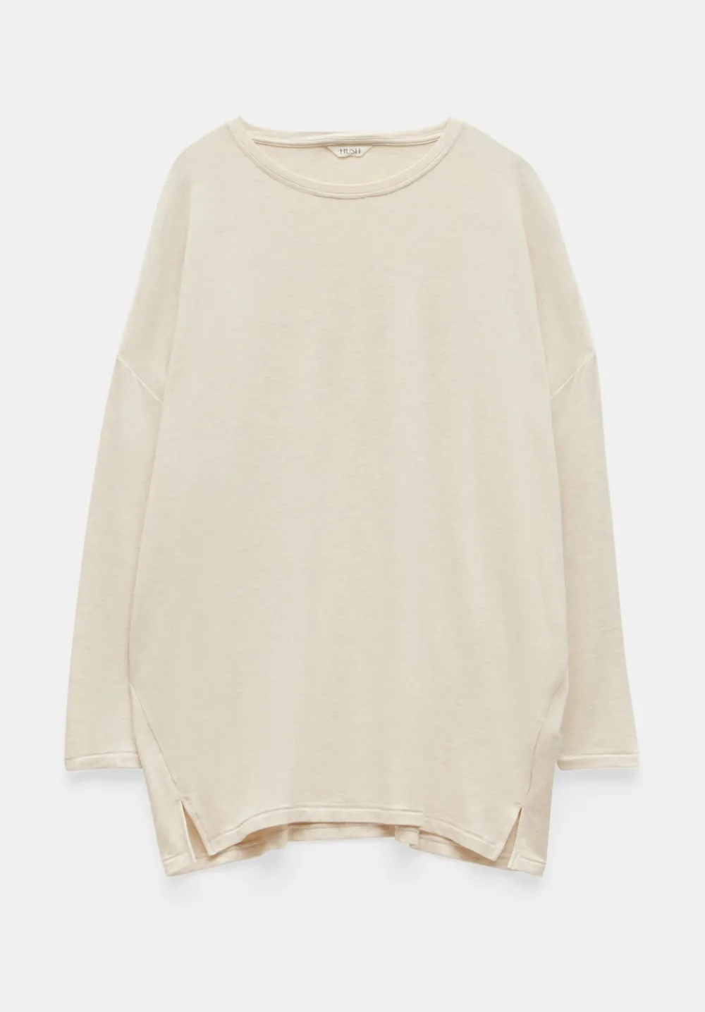 hush Tops & T-Shirts|Gillian Wide Jersey Top OATMEAL MARL