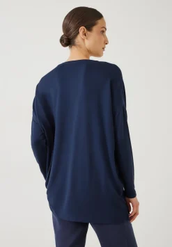 hush Tops & T-Shirts|Gillian Wide Jersey Top Midnight