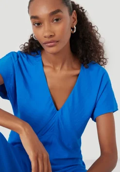 hush Dresses|Grace Air Flow V-Neck Maxi Dress Sapphire Blue