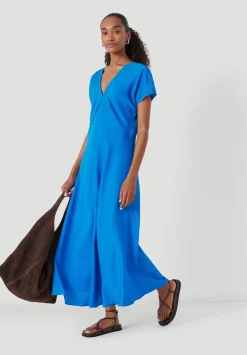 hush Dresses|Grace Air Flow V-Neck Maxi Dress Sapphire Blue