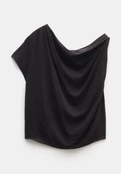hush Shirts & Blouses|Grace Asymmetric Top Black