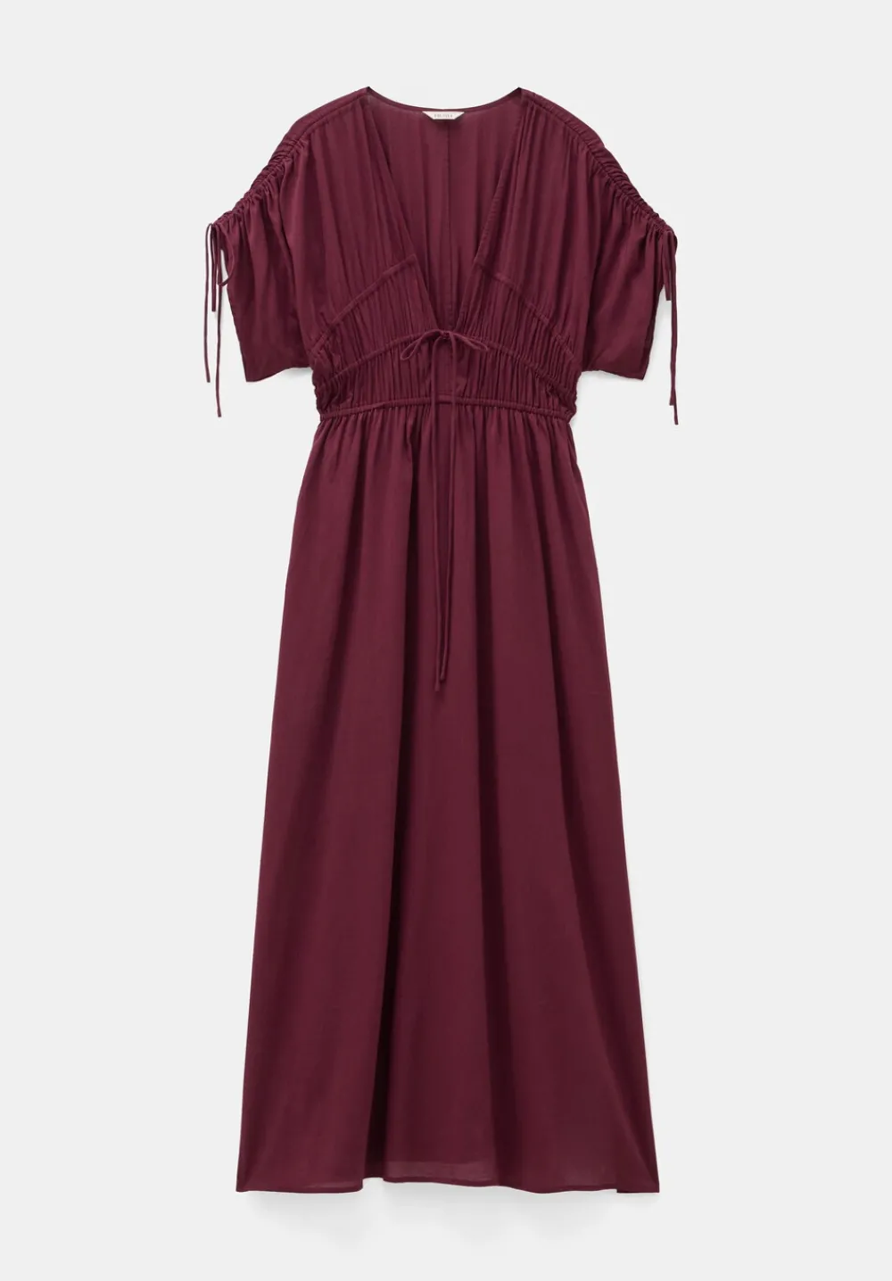 hush Swimwear & Beachwear|Dresses|Grace Cotton Blend Midi Beach Dress Burgundy Red