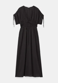 hush Swimwear & Beachwear|Dresses|Grace Cotton Blend Midi Beach Dress Washed Black