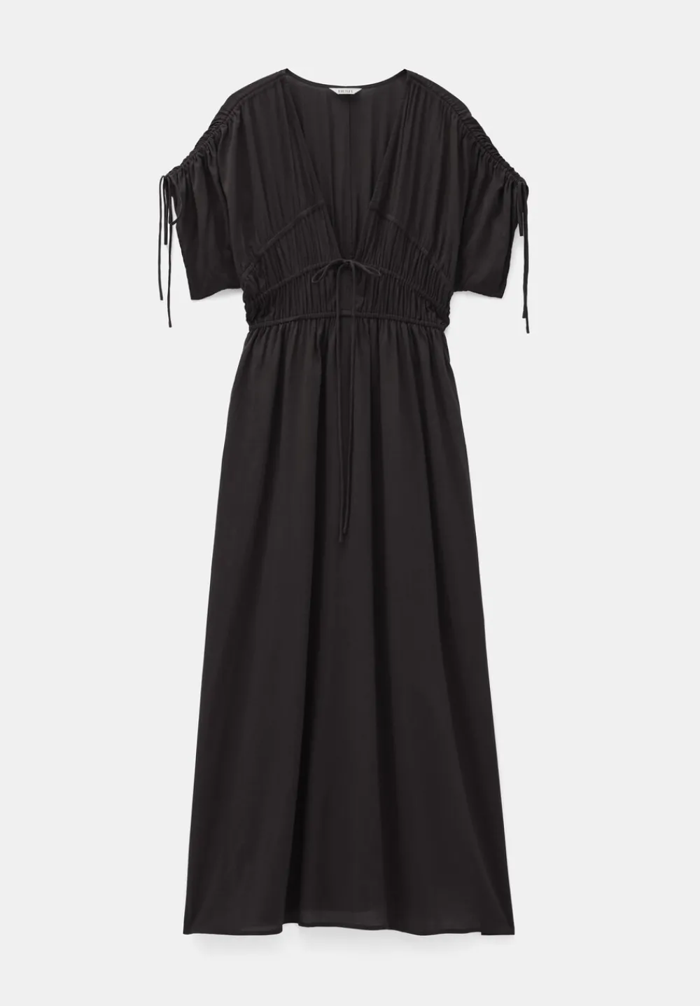 hush Swimwear & Beachwear|Dresses|Grace Cotton Blend Midi Beach Dress Washed Black