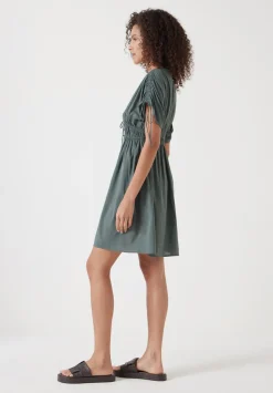 hush Swimwear & Beachwear|Dresses|Grace Cotton Blend Mini Beach Dress Sage Green