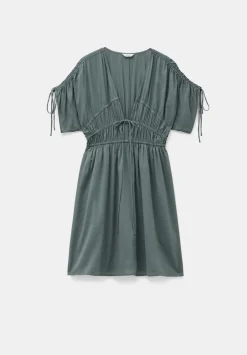 hush Swimwear & Beachwear|Dresses|Grace Cotton Blend Mini Beach Dress Sage Green