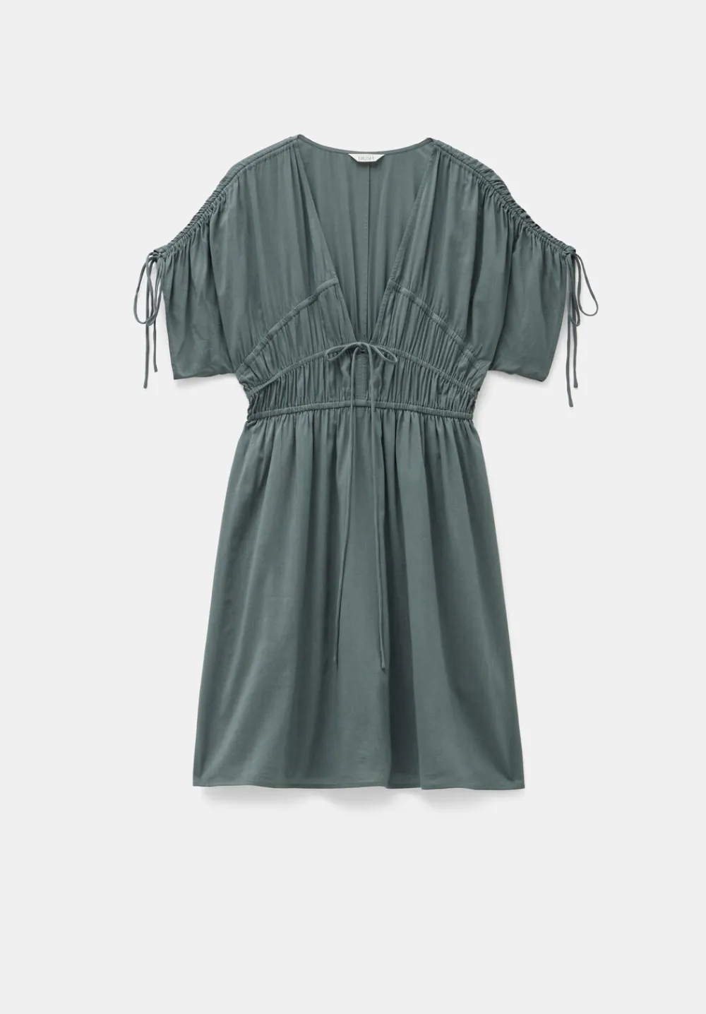 hush Swimwear & Beachwear|Dresses|Grace Cotton Blend Mini Beach Dress Sage Green