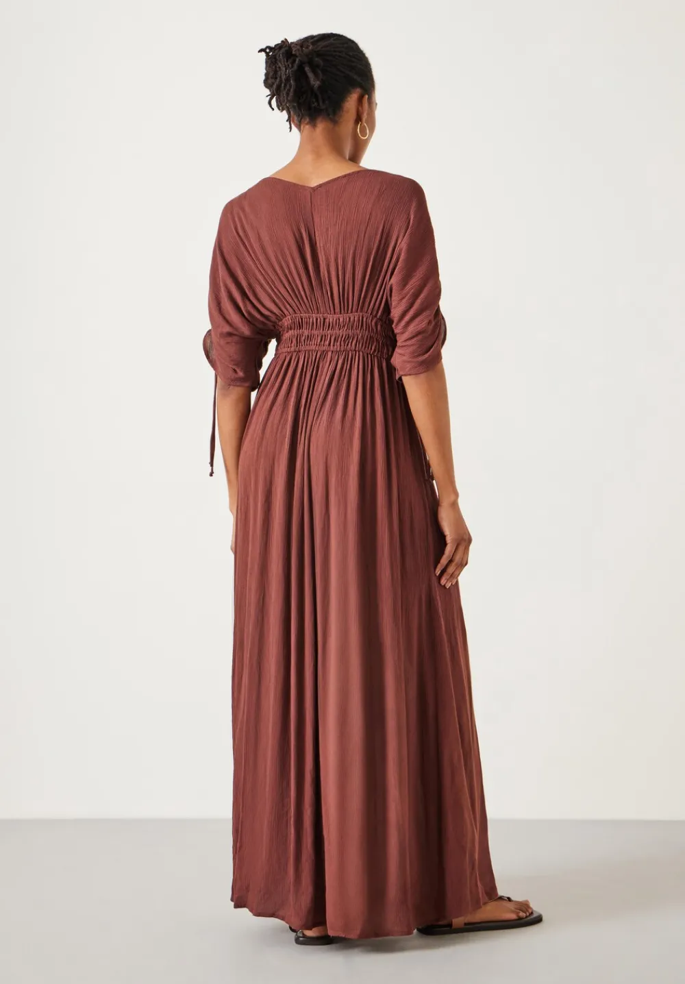 hush Dresses|Grace Lightweight Maxi Dress Chocolate brown