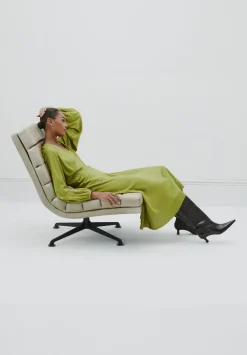 hush Dresses|Grace V-Neck Long Sleeve Dress Dark Olive Green