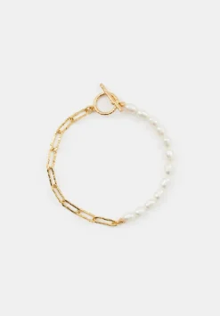 hush Jewellery|Hadley Hammered Pearl Chain Bracelet Gold - Jewellery