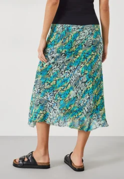 hush Skirts|Hallie Printed Midi Skirt Tie Dye Snake