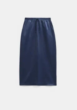 hush Skirts|Harrison Pintuck Jersey Skirt Navy