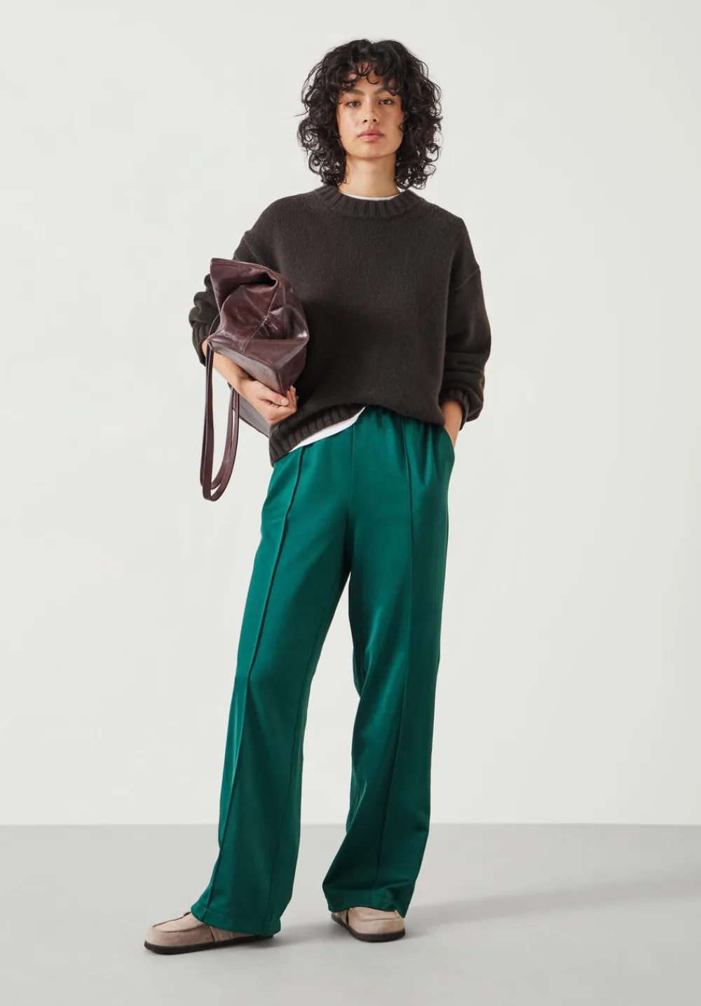 hush Joggers & Leggings|Trousers|Harrison Pintuck Joggers Dark Green