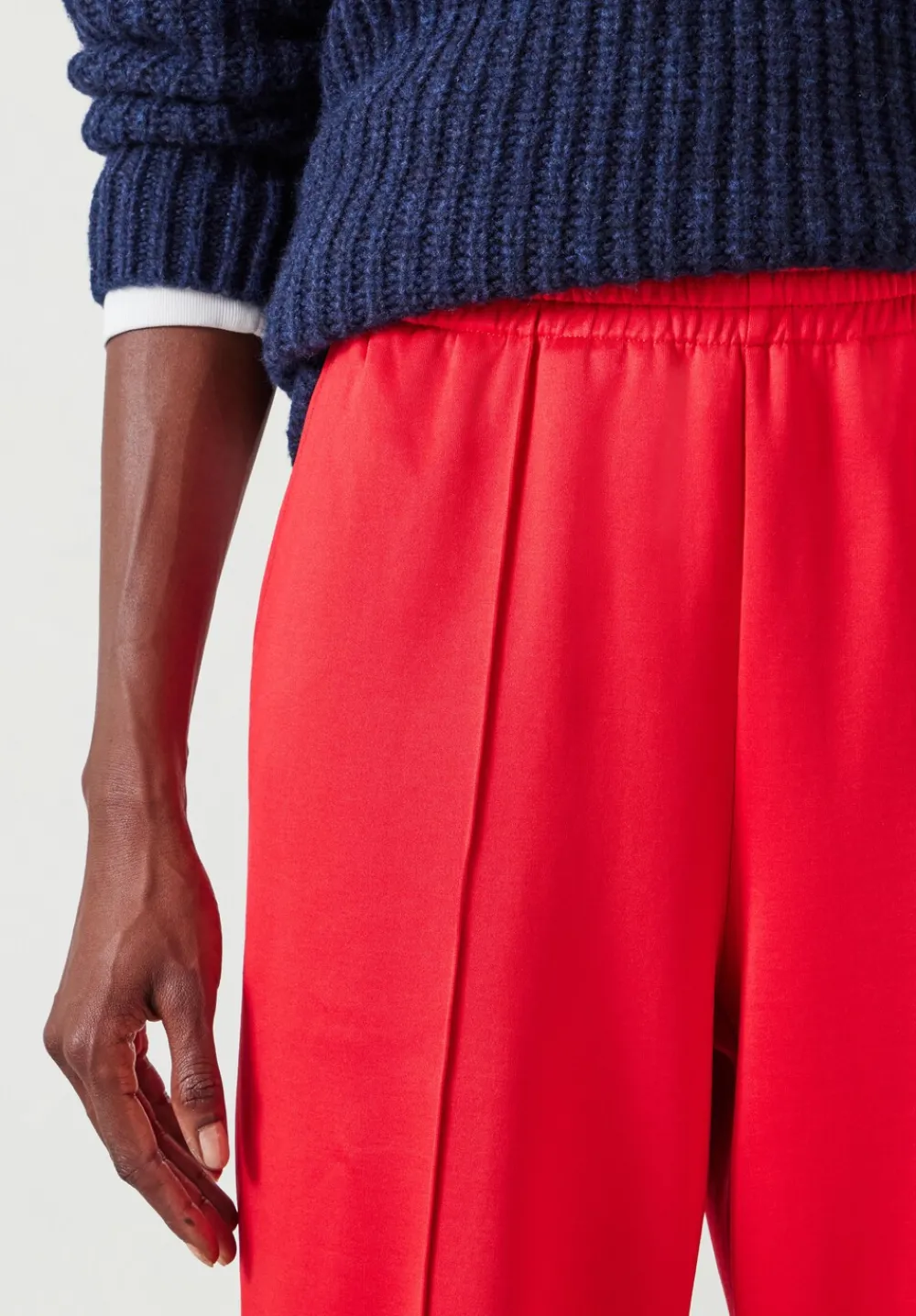 hush Joggers & Leggings|Trousers|Harrison Pintuck Joggers Bright Red