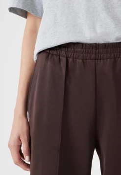 hush Joggers & Leggings|Trousers|Harrison Pintuck Joggers Chocolate brown