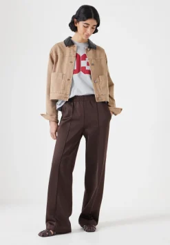 hush Joggers & Leggings|Trousers|Harrison Pintuck Joggers Chocolate brown