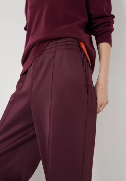 hush Joggers & Leggings|Trousers|Harrison Pintuck Joggers Wine Red