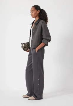 hush Joggers & Leggings|Harrison Popper Straight Leg Trouser Slate Grey