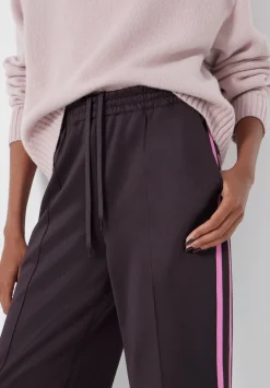 hush Joggers & Leggings|Trousers|Harrison Side Stripe Joggers Plum Purple