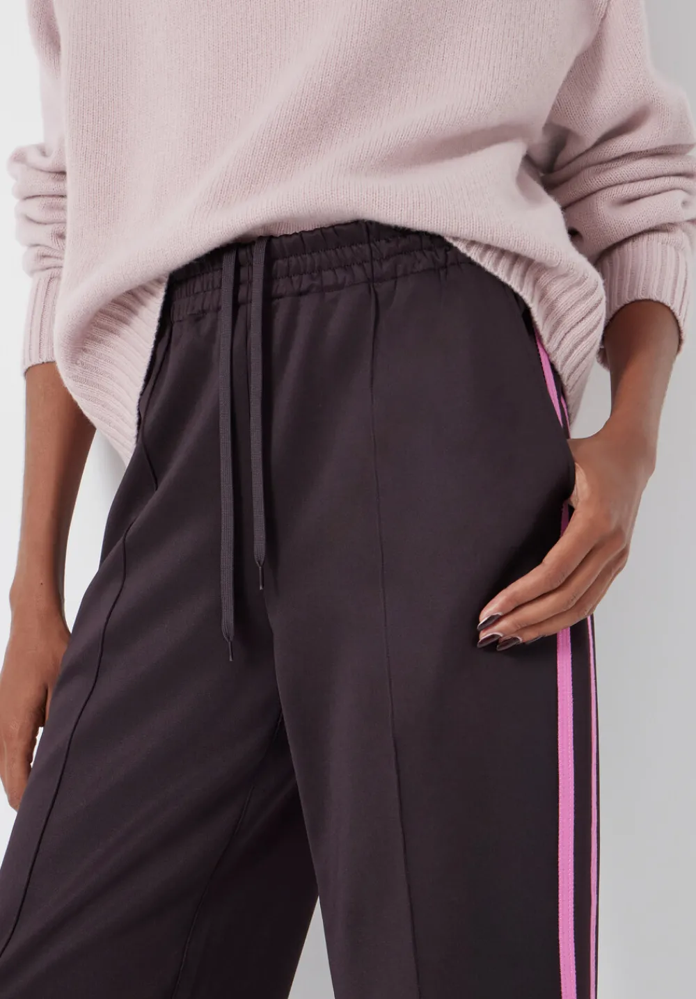 hush Joggers & Leggings|Trousers|Harrison Side Stripe Joggers Plum Purple