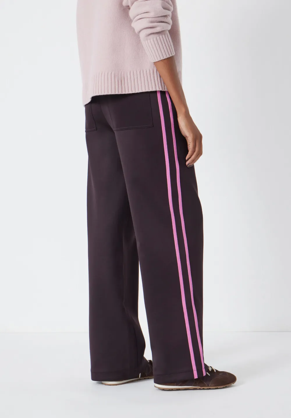 hush Joggers & Leggings|Trousers|Harrison Side Stripe Joggers Plum Purple