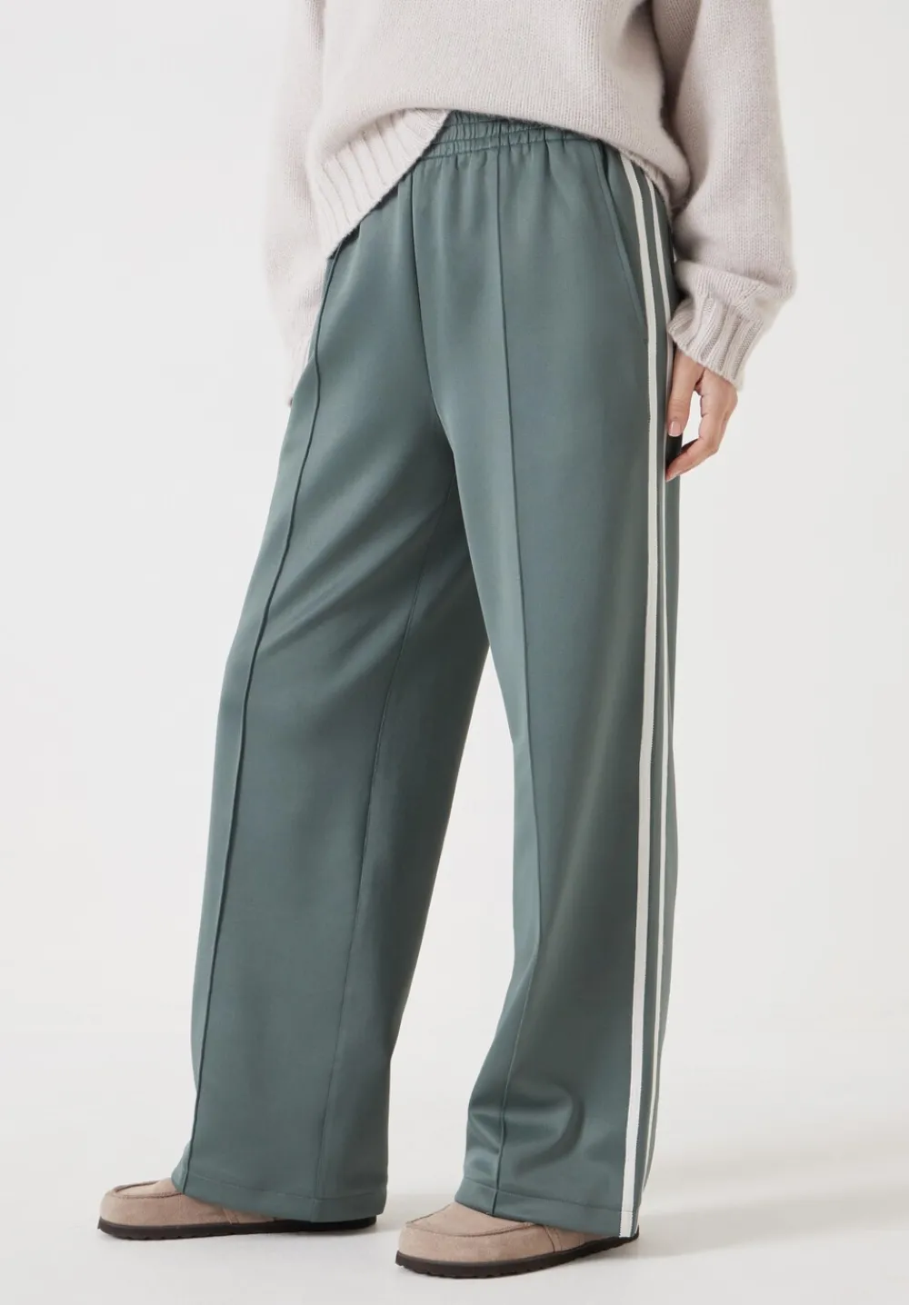 hush Joggers & Leggings|Trousers|Harrison Side Stripe Joggers Sage Green