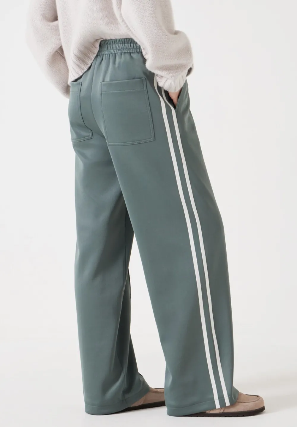 hush Joggers & Leggings|Trousers|Harrison Side Stripe Joggers Sage Green