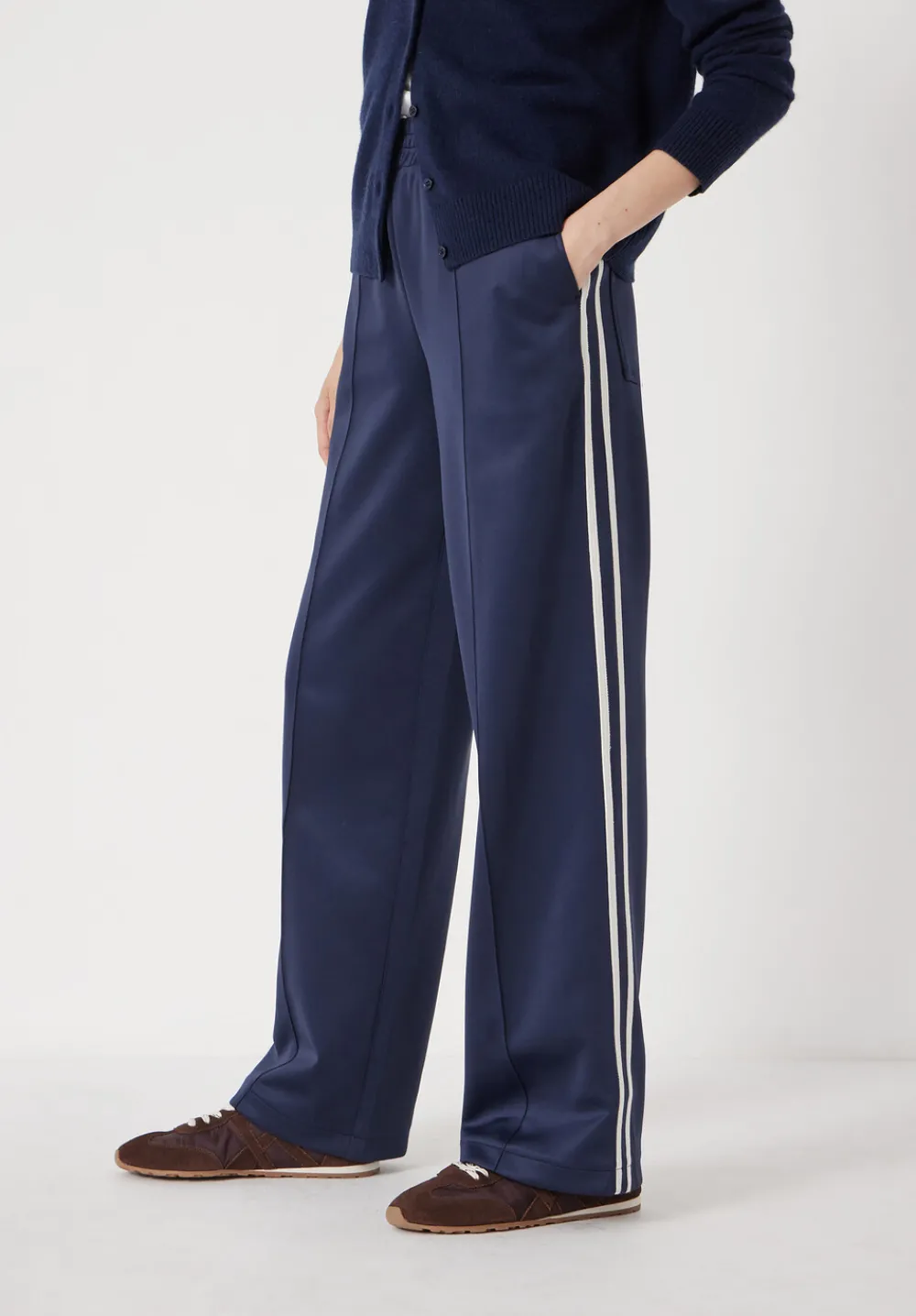 hush Joggers & Leggings|Trousers|Harrison Side Stripe Joggers Midnight Navy