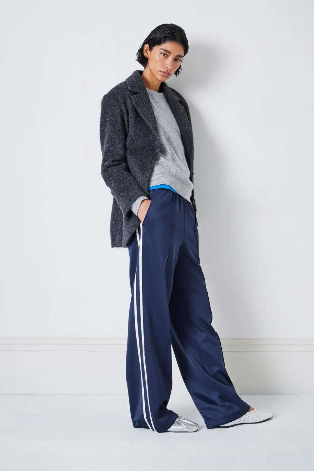 hush Joggers & Leggings|Trousers|Harrison Side Stripe Joggers Midnight Navy