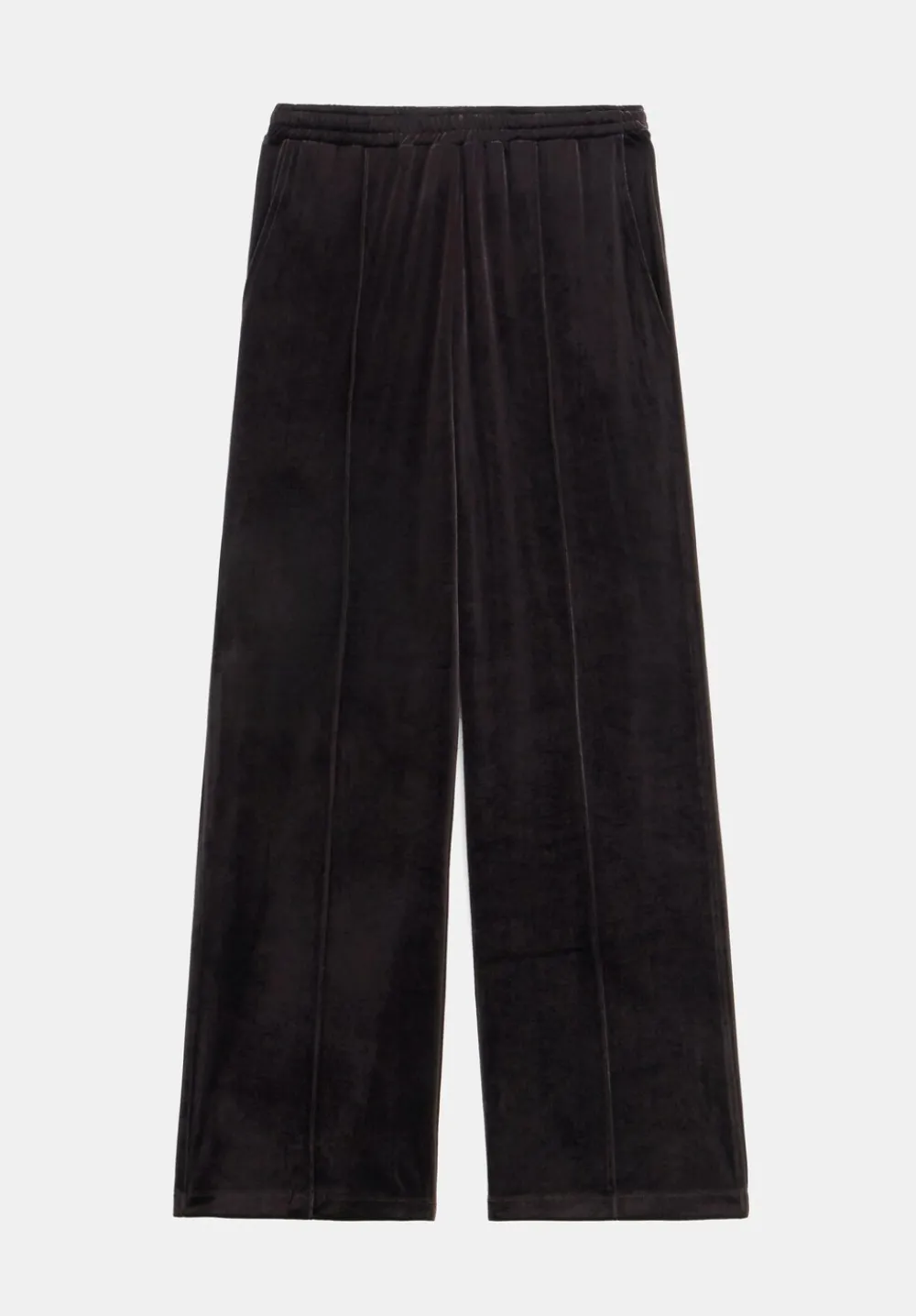 hush Joggers & Leggings|Harrison Velvet Pintuck Joggers Raisin Brown
