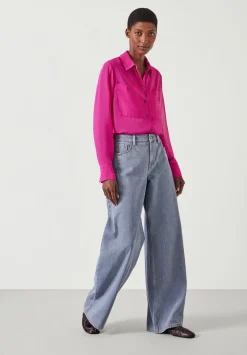hush Shirts & Blouses|Havana Sheer Shirt Bright Magenta